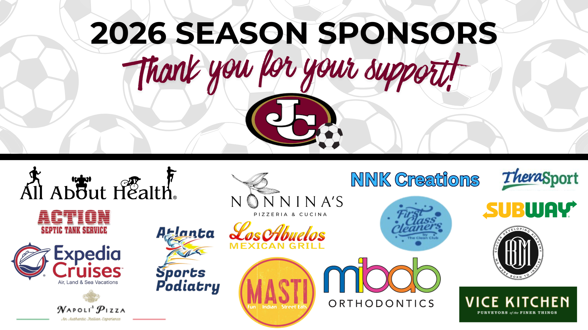 Boys Soccer sponsors